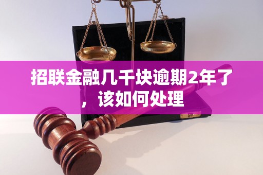 招联金融几千块逾期2年了，该如何处理