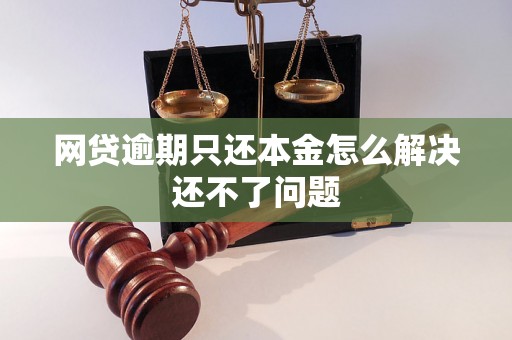 网贷逾期只还本金怎么解决还不了问题