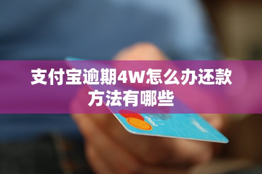 支付宝逾期4W怎么办还款方法有哪些