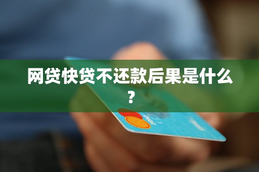 网贷快贷不还款后果是什么？