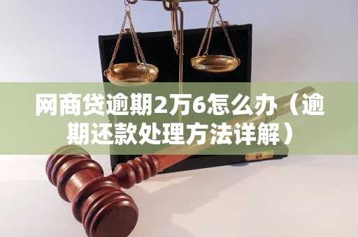 网商贷逾期2万6怎么办（逾期还款处理方法详解）