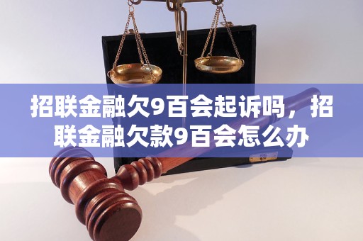 招联金融欠9百会起诉吗，招联金融欠款9百会怎么办