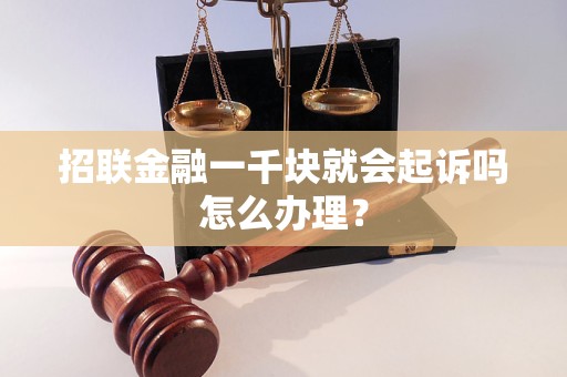 招联金融一千块就会起诉吗怎么办理？