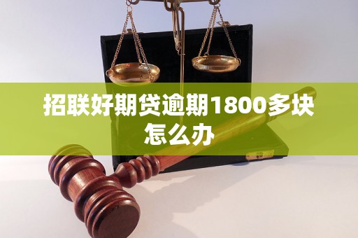 招联好期贷逾期1800多块怎么办