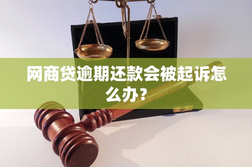 网商贷逾期还款会被起诉怎么办？