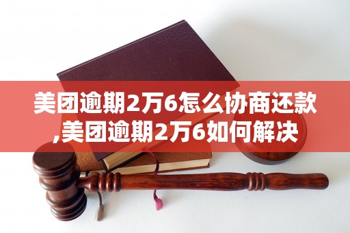 美团逾期2万6怎么协商还款,美团逾期2万6如何解决