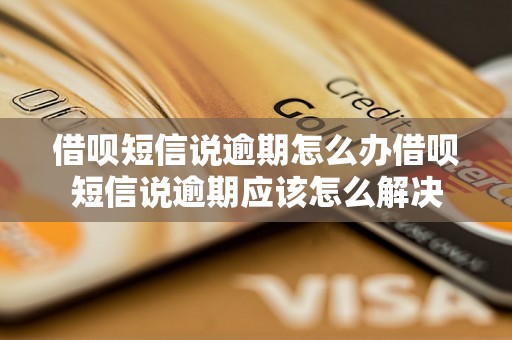 借呗短信说逾期怎么办借呗短信说逾期应该怎么解决