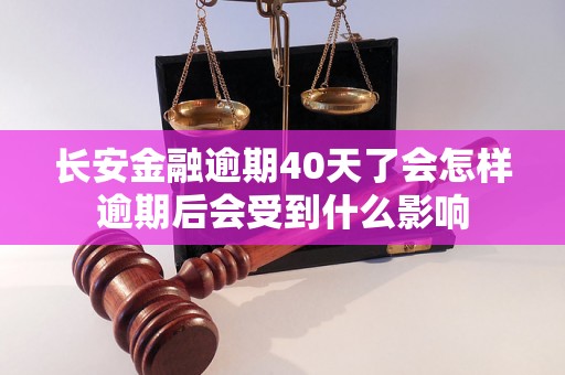 长安金融逾期40天了会怎样逾期后会受到什么影响