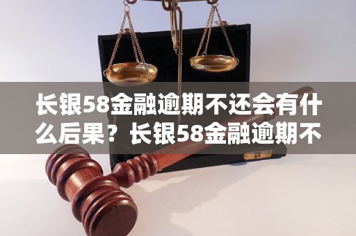 长银58金融逾期不还会有什么后果？长银58金融逾期不还会被起诉吗？