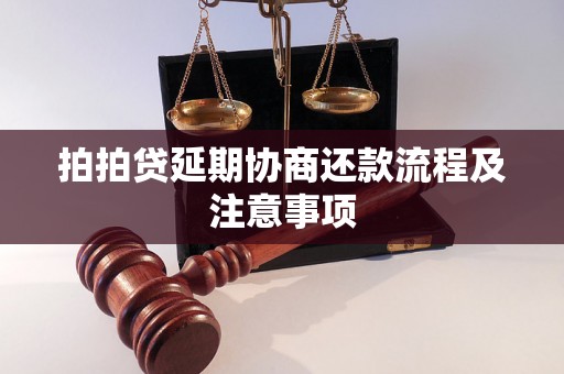 拍拍贷延期协商还款流程及注意事项