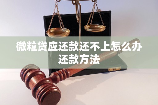 微粒贷应还款还不上怎么办还款方法