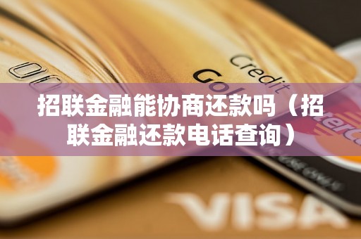 招联金融能协商还款吗（招联金融还款电话查询）