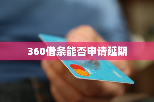 360借条能否申请延期