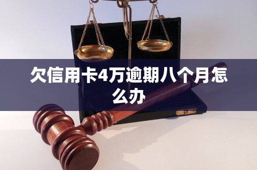 欠信用卡4万逾期八个月怎么办