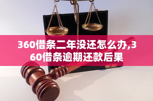 360借条二年没还怎么办,360借条逾期还款后果