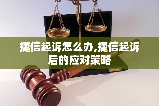 捷信起诉怎么办,捷信起诉后的应对策略