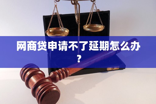 网商贷申请不了延期怎么办？