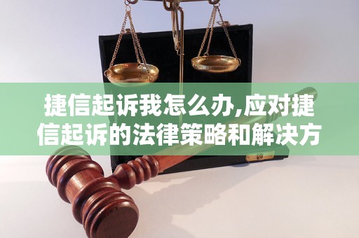 捷信起诉我怎么办,应对捷信起诉的法律策略和解决方法