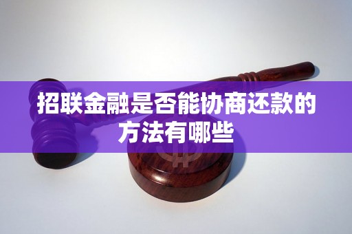 招联金融是否能协商还款的方法有哪些