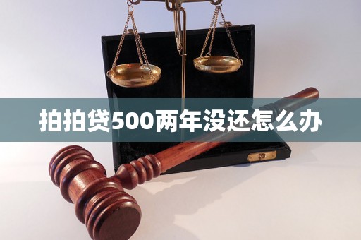 拍拍贷500两年没还怎么办