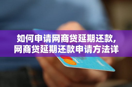 如何申请网商贷延期还款,网商贷延期还款申请方法详解