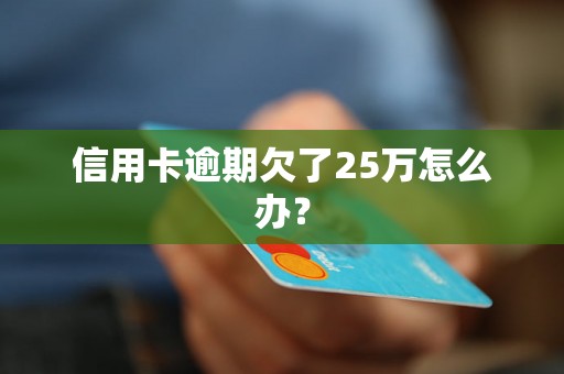 信用卡逾期欠了25万怎么办？