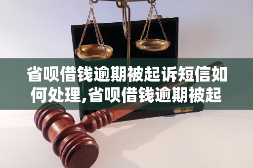 省呗借钱逾期被起诉短信如何处理,省呗借钱逾期被起诉短信案例分析