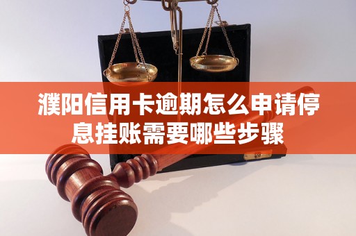 濮阳信用卡逾期怎么申请停息挂账需要哪些步骤