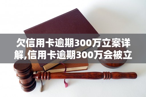 欠信用卡逾期300万立案详解,信用卡逾期300万会被立案吗