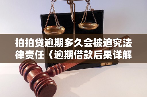 拍拍贷逾期多久会被追究法律责任（逾期借款后果详解）