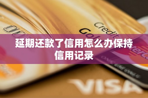 延期还款了信用怎么办保持信用记录