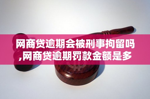 网商贷逾期会被刑事拘留吗,网商贷逾期罚款金额是多少