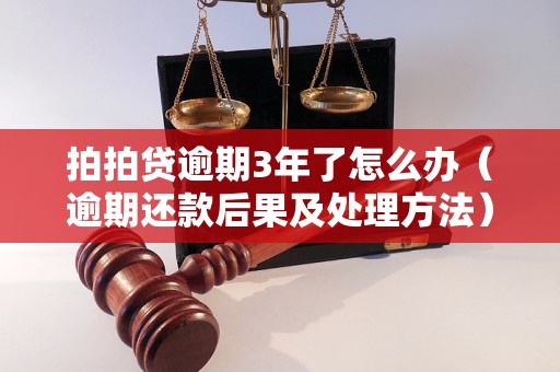 拍拍贷逾期3年了怎么办（逾期还款后果及处理方法）