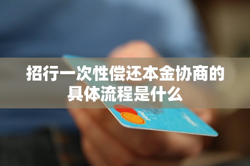 招行一次性偿还本金协商的具体流程是什么