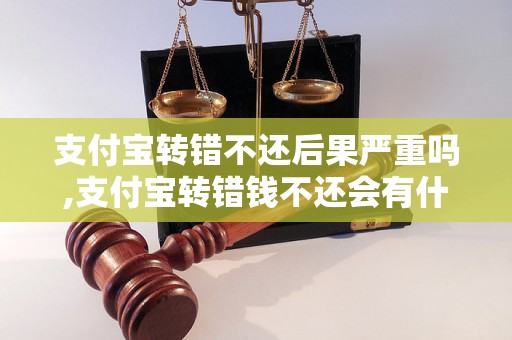 支付宝转错不还后果严重吗,支付宝转错钱不还会有什么后果