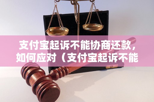 支付宝起诉不能协商还款，如何应对（支付宝起诉不能协商还款的处理方法）