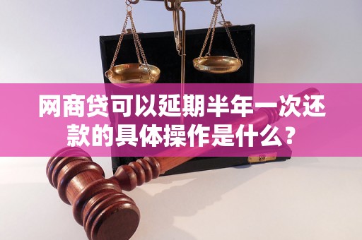 网商贷可以延期半年一次还款的具体操作是什么？