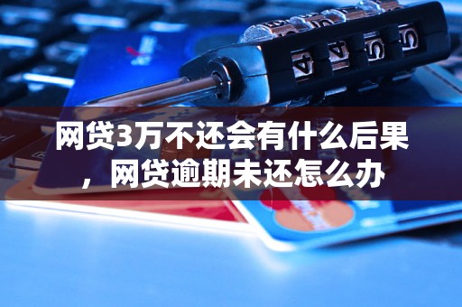 网贷3万不还会有什么后果，网贷逾期未还怎么办