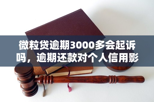 微粒贷逾期3000多会起诉吗，逾期还款对个人信用影响大吗