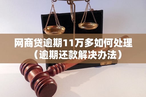 网商贷逾期11万多如何处理（逾期还款解决办法）