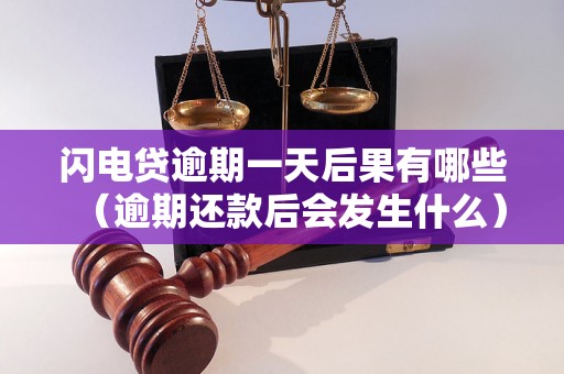 闪电贷逾期一天后果有哪些（逾期还款后会发生什么）