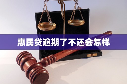 惠民贷逾期了不还会怎样