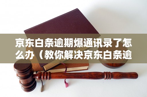 京东白条逾期爆通讯录了怎么办（教你解决京东白条逾期泄露个人信息的方法）