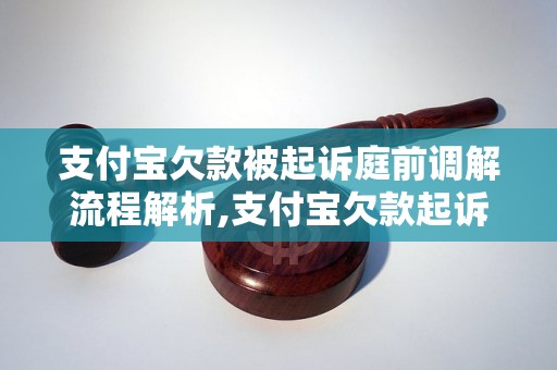 支付宝欠款被起诉庭前调解流程解析,支付宝欠款起诉案件庭前调解怎么办