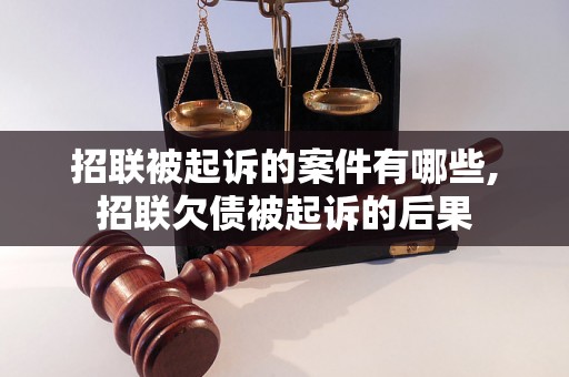 招联被起诉的案件有哪些,招联欠债被起诉的后果