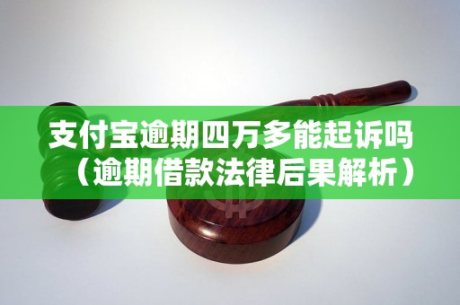 支付宝逾期四万多能起诉吗（逾期借款法律后果解析）