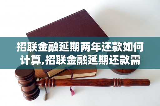 招联金融延期两年还款如何计算,招联金融延期还款需要支付的利息