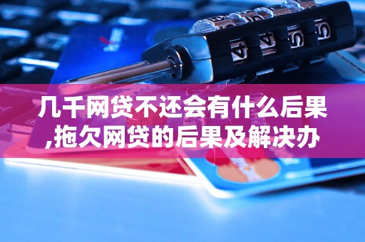 几千网贷不还会有什么后果,拖欠网贷的后果及解决办法