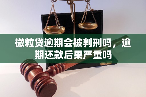 微粒贷逾期会被判刑吗，逾期还款后果严重吗