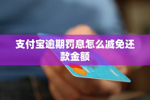 支付宝逾期罚息怎么减免还款金额